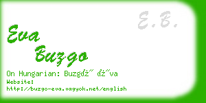 eva buzgo business card